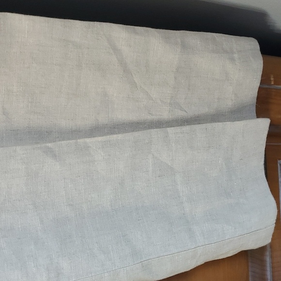 Liz Claiborne linen beige straight leg pants. 10 regular audra. Tie, pockets. - Picture 4 of 12